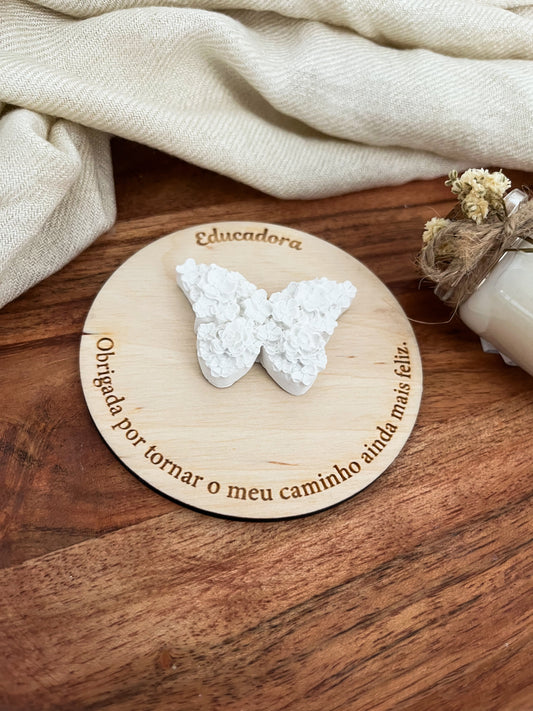 Lembrança Educadora | Íman em Madeira com Gesso Perfumado