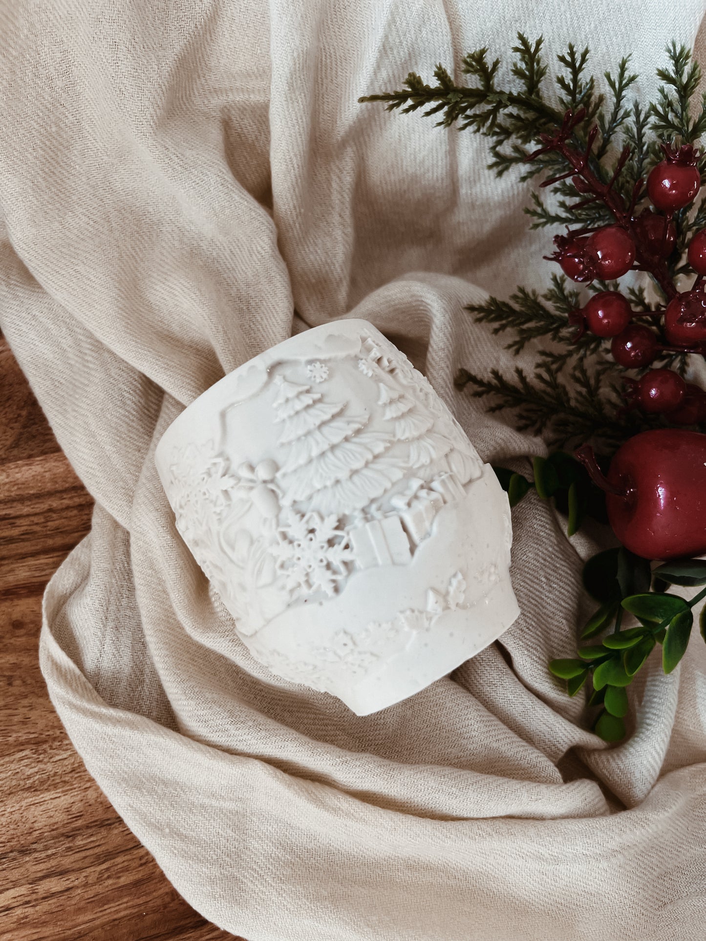 Vela em Copo - Casa de Natal