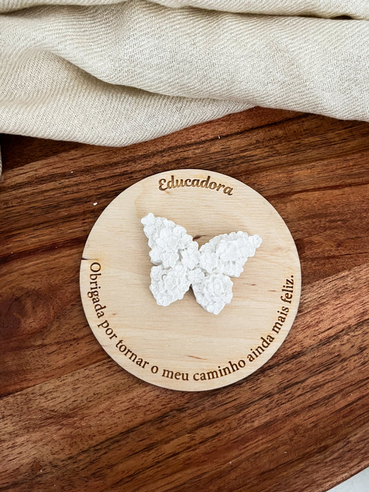 Lembrança Educadora | Íman em Madeira com Gesso Perfumado